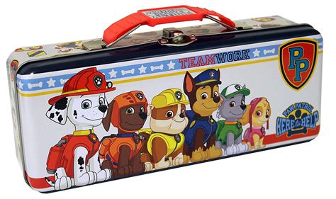 tote box paw patrol metal case tin389407|Tin Box Company Paw Patrol Metal Box .